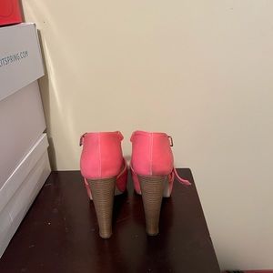 Coral Block Heeled Sandal